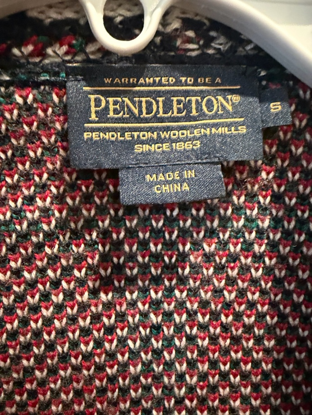 Vintage Pendleton tartan plaid wool cardigan sweater Size S - Picture 4 of 13